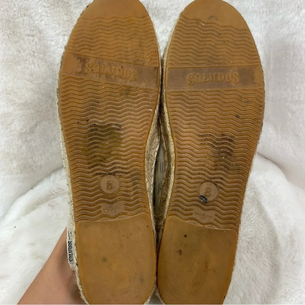 Soludos ecru and black geometric espadrilles 8